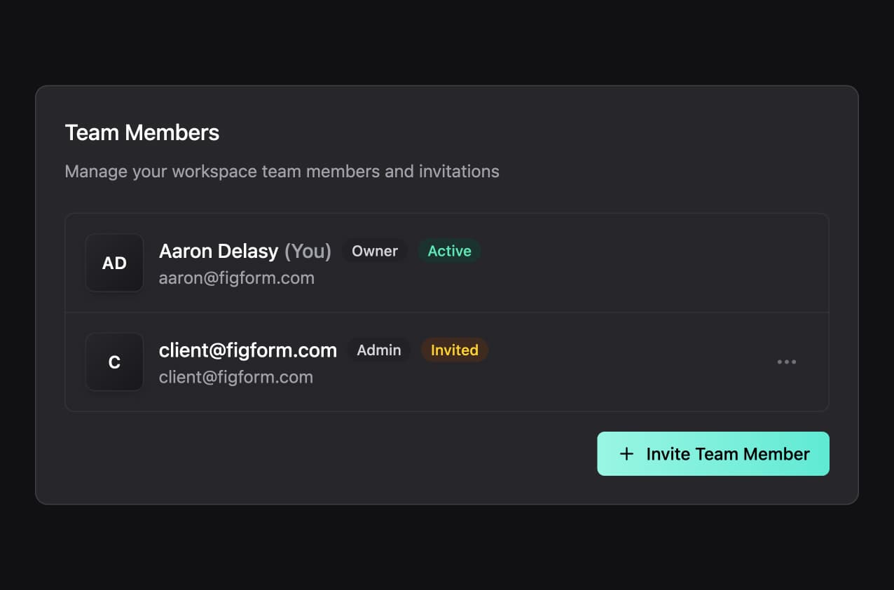 Invite and Manage Team Members