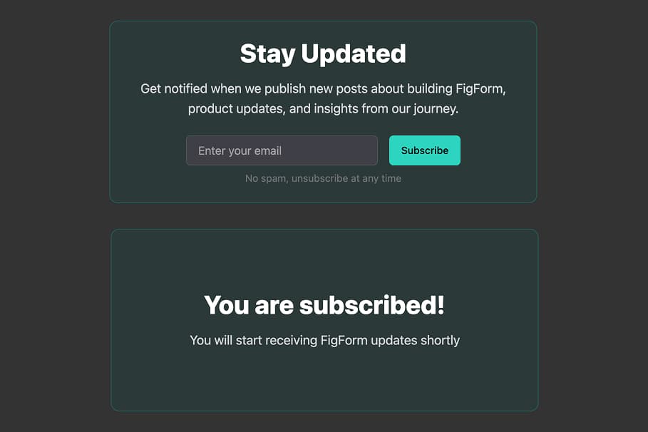 Branded Newsletter Signup Form